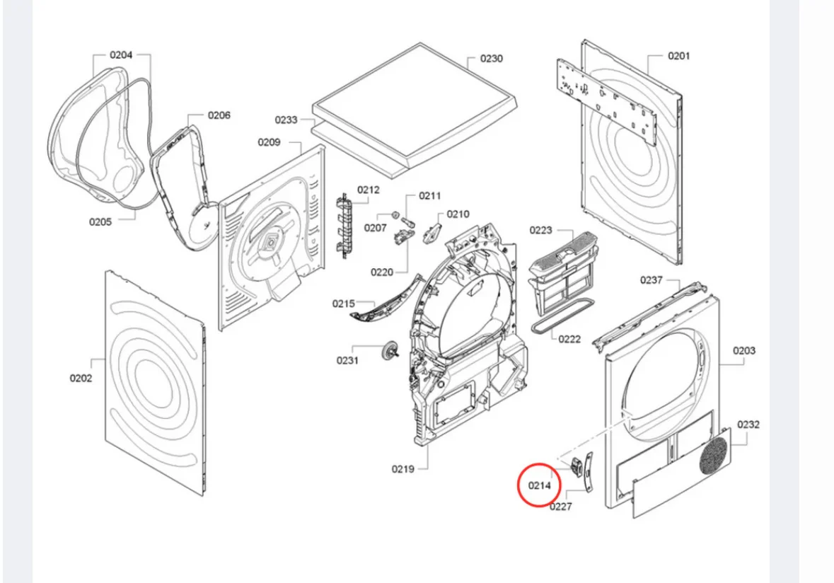 10022250 BOSCH DRYER DOOR LOCK (WTG86/WTW85/WTY88 SERIES) - Image 3