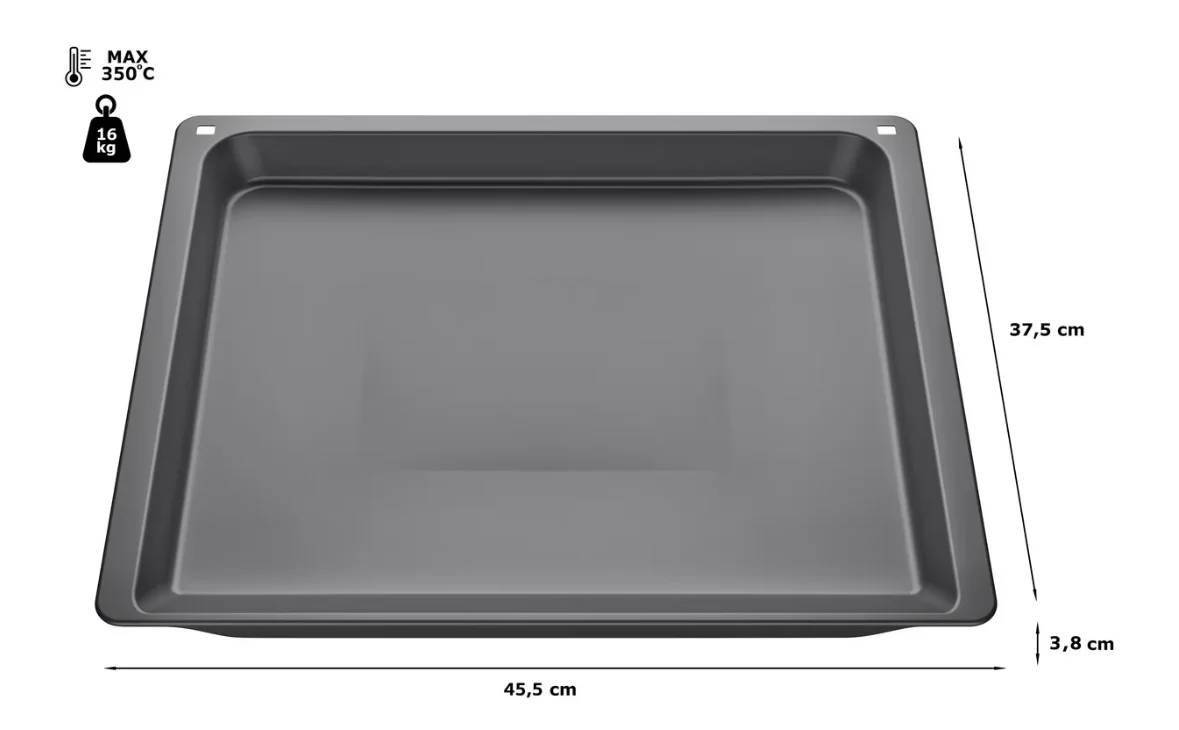 11029049 BOSCH OVEN TRAY/PAN ENAMELED 455 x 375 x 39mm - Image 2