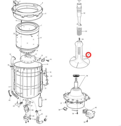 4055577094 Electrolux, Hoover, Simpson, Westinghouse Washing Machine Agitator - 0231217001, 0231225001 - Image 2