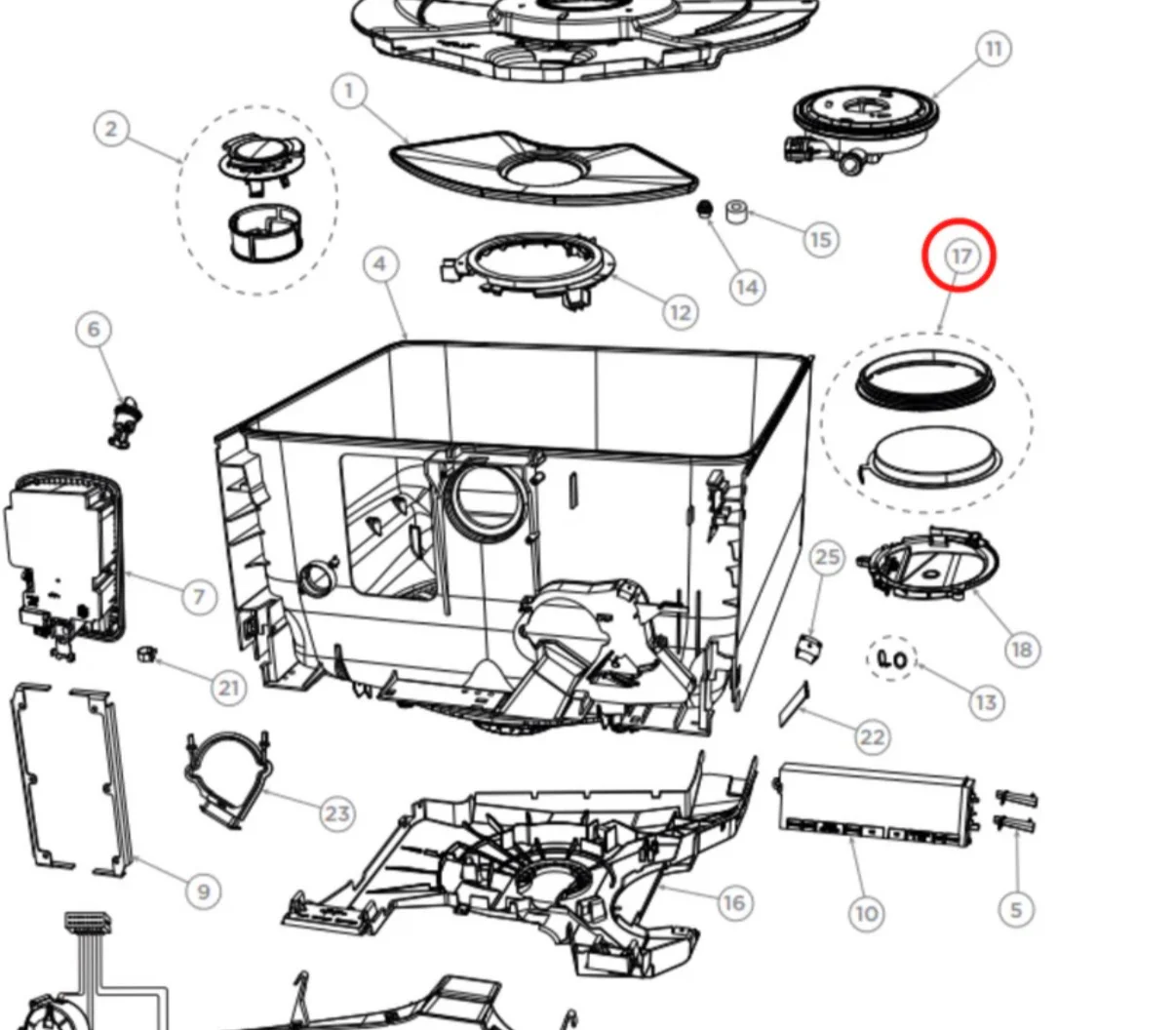 514230 FISHER & PAYKEL DISHDRAWER HEATER ELEMENT SEAL-DD60 (510923) - Image 3