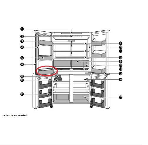 LG AAP74271341 Fridge Door Bottom Shelf Left Door - Image 2